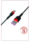 C91 2.0 MAH MİCRO 1 MT GÜL DESENLİ KABLO Araç Şarjı, STANDART