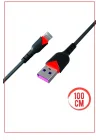 C91 2.0 MAH MİCRO 1 MT GÜL DESENLİ KABLO Araç Şarjı, STANDART
