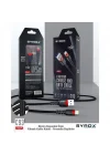 C93 2.0 MAH İPH 1 MT GÜL DESENLİ KABLO Araç Şarjı, Siyah