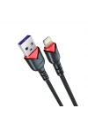 C93 2.0 MAH İPH 1 MT GÜL DESENLİ KABLO Araç Şarjı, Siyah