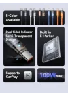 Ca-5580 Type-C TO Type-C 100W 1.2M Hızlı Şarj VE Data Kablosu 1,2M Siyah