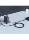 CA-5643 60W 3A TYPE-C To TYPE-C Şarj ve Data Kablosu Siyah - 2m