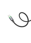 CA-6872 Type-c Type-c 60W PD Hızlı ŞarjE-Marker Çipli Easy Series Örgü Kablo Siyah 3m