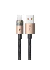 CA-6911 3A Işıklı Usb iPhone Şarj Data Kablosu 1.2m Siyah