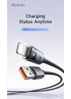 CA-6911 3A Işıklı Usb iPhone Şarj Data Kablosu 1.2m Siyah
