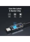 CA-8200 Type-c To Type-c 100W 7 Renkli LED Işıklı Şarj Data Kablosu