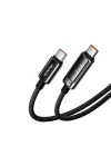 CA-8900 USB-C to USB-C 240W OLED Ekranlı Hızlı Şarj Kablosu 1.2m