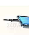 CA-8900 USB-C to USB-C 240W OLED Ekranlı Hızlı Şarj Kablosu 1.2m