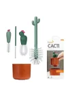 Cacti şişe temizleme fırçası seti, terakota, 4 parçalı set