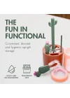 Cacti şişe temizleme fırçası seti, terakota, 4 parçalı set