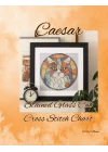 Caesar: Stained Glass Cat Cross Stitch Design