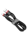 Cafule 1.5 A Lightning ile Uyumlu 2 Metre Şarj Kablosu CALKLF-C19 - Siyah