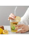 Cam Pipet Set Bükülebilir, Temizleme Fırçalı Çevre Dostu, Tekrar Kullanılabilir, Dayanıklı Cam Smoothie, Kahve ve Soğuk İçecekler İçin İdeal (2)