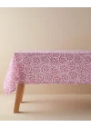 Carnival Floral Polyester Masa Örtüsü Fuşya