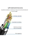 Cat6 1000Mbps Gigabit FTP RJ45 Ethernet Ağ Uzatma Kablosu 3 Metre