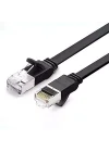 Cat6 Flat Pure Copper Metal Konnektör UTP Ethernet Kablosu 1 Metre