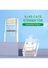 Cat6 RJ45 Jack 8P8C Ethernet Konnektörü Altın Kaplama 102 Adet
