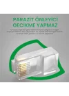Cat6 RJ45 Jack 8P8C Ethernet Konnektörü Altın Kaplama 102 Adet