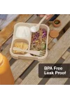 Çatal ve Kaşıklı Bento Beslenme Kutusu Seti - Caramel 1286845