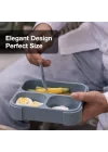 Çatal ve Kaşıklı Bento Beslenme Kutusu Seti - Caramel 1286845