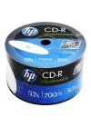 CD-R80 Full Face Inkjet yazdırılabilir 700 MB 52 X (50 adet, her biri 80 dakikalık hatırlatılabilir CD toplu paketli makara)