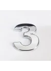 Mey İthalat® Cemax 3 Rakamı 3,75 cm Krom Yapışkanlı