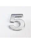Mey İthalat® Cemax 5 Rakamı 3,75 cm Krom Yapışkanlı