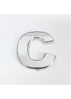 Mey İthalat® Cemax C Harfi  3,75 cm Krom Yapışkanlı