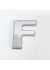 Mey İthalat® Cemax F Harfi  3,75 cm Krom Yapışkanlı