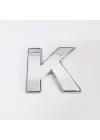 Mey İthalat® Cemax K Harfi  3,75 cm Krom Yapışkanlı