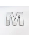 Mey İthalat® Cemax M Harfi  3,75 cm Krom Yapışkanlı
