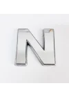 Mey İthalat® Cemax N Harfi  3,75 cm Krom Yapışkanlı