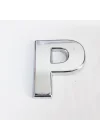 Mey İthalat® Cemax P Harfi  3,75 cm Krom Yapışkanlı