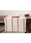Chantilly Kırmızı Çizgili Pamuk Runner 50x150cm