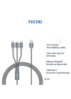 Charger+Data Cable Tcd-X95 2A 1M Gri