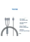 Charger+Data Cable Tcd-X95 2A 1M Gri