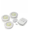 Chermik Uzaktan Kumandalı Pilli Led Spot Lamba Ampul 3lü Set Yapışkanlı