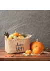 Choose Happy Baskılı Sepet //30x21x18