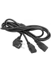 Çift Güç Çıkışlı PC Power Kablosu, IEC C13, AC220V, 1.8 Metre, Siyah