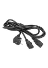 Çift Güç Çıkışlı PC Power Kablosu, IEC C13, AC220V, 1.8 Metre, Siyah