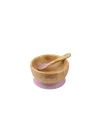 Citron Vakum Tabanlı Organik Bambu Kase Seti - Blush Pink 1073612