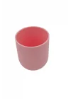 CKM silikon 2li Silikon Bebek Alıştırma Bardağı Ve Kaşığı Pembe