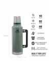 Classic Legendary Vakumlu Termos 1.9 Litre - Yeşil (Hammertone Green) | Paslanmaz Çelik