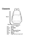 Classone BP-IT800 Parma 15.6 Notebook, Laptop k Sırt Çantası-Siyah