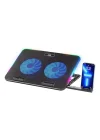 Classone Serisi M2 R-TYPE RGB Işıklı, 2 Büyük Fan, Telefon Standı,2 USB Notebook Soğutucu Stand
