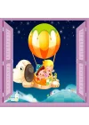 Çocuk Odası Bebek Odası Pencere Poster Duvar Kağıdı Uçan Balon