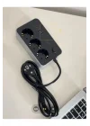 Çoklayıcı 3Lü Priz 2 Usb 1 Type-C 2 Metre Kablo Anahtarlı Termal Akım Korumalı Priz
