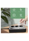 Çoklu Priz 3 AC Soket + 5 USB (2 USB-C, 3 USB-A) - 2 Metre Kablo, Çocuk Korumalı, 3000W Güç, Isıya Dayanıklı, Anahtarlı Uzatma Kablosu