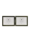 Collection Hinged Double yatay Wood Picture frame Gallery, 4 6 inç, Green