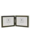 Collection Hinged Double yatay Wood Picture frame Gallery, 4 6 inç, Green